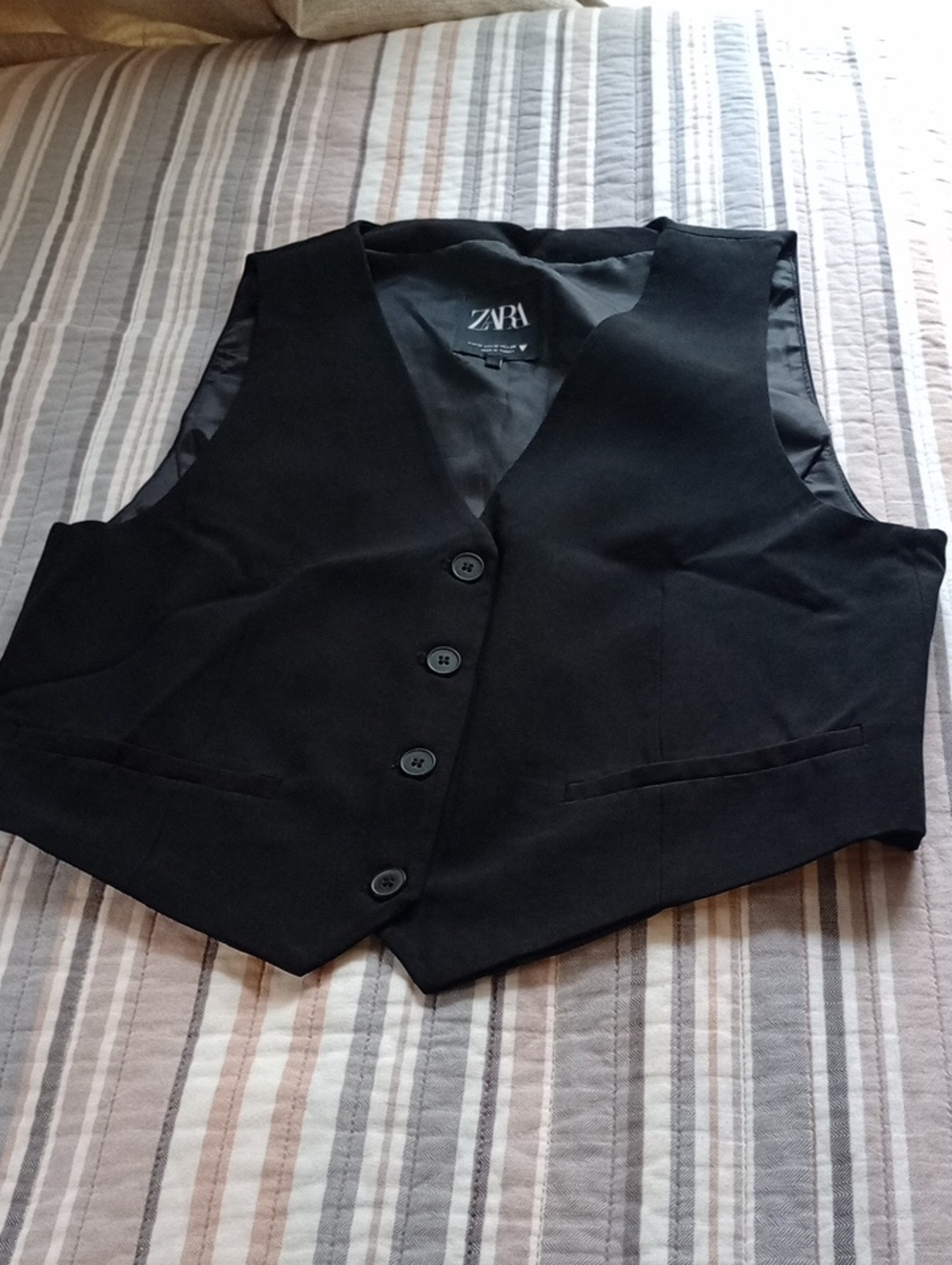 Zara Black Tailored Waistcoat Vest